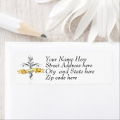 Étiquette Il est mort pour nous Floral Cross (En situation)