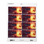 Étiquette Il Est Ressuscité Trois Croix Tombeau Vide Pâques (Feuille entière)