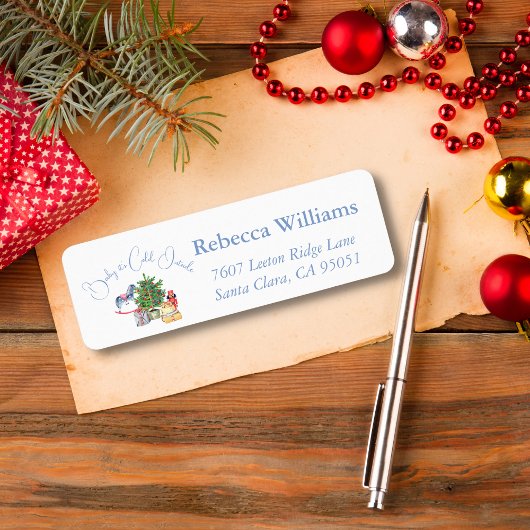 Étiquette Il fait froid à l'extérieur du Baby shower de Noël