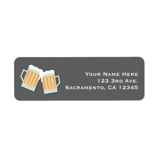 Étiquette Il y a un bébé brassant des mugs de bière Douche G (Devant)