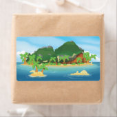 Étiquette Île au trésor tropical (En situation)