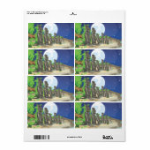 Étiquette Île de Pâques Moai (Feuille entière)
