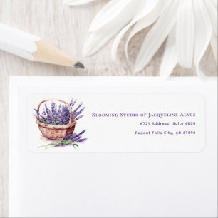 Étiquette Illustration Business Lavender Flower Shop