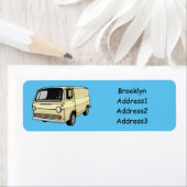 Étiquette Illustration classique de van (En situation)
