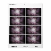 Étiquette Illustration cosmique d'éclat (Feuille entière)