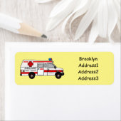 Étiquette Illustration d'ambulance (En situation)