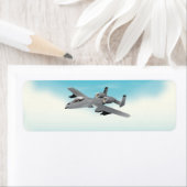 Étiquette Illustration d'avion militaire A10 (En situation)