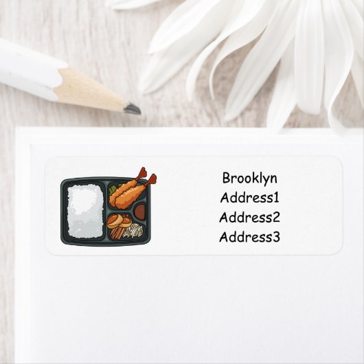 Étiquette Illustration de Bento (En situation)