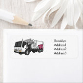 Étiquette Illustration de camion à ordures (En situation)