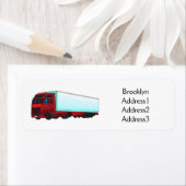 Étiquette Illustration de camion roumain (En situation)