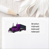 Étiquette Illustration de camion semi-remorque (En situation)