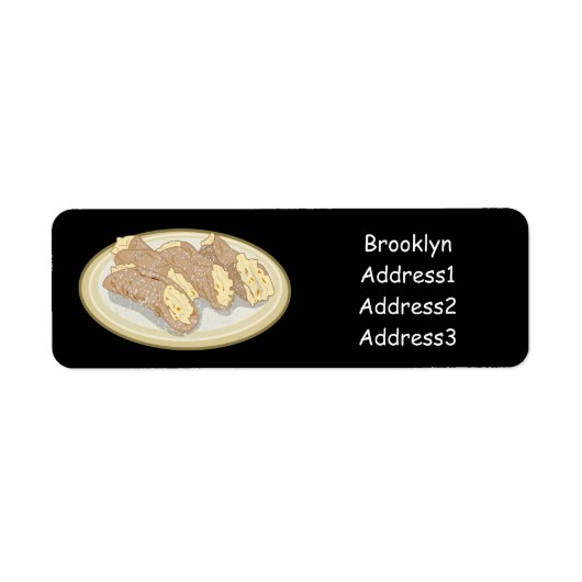 Étiquette Illustration de Cannoli (Devant)