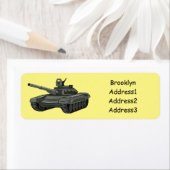 Étiquette Illustration de caricature de réservoir (En situation)