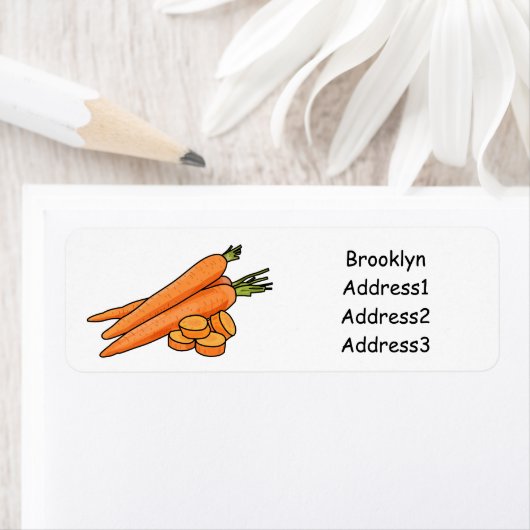 Étiquette Illustration de carotte (En situation)
