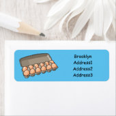 Étiquette Illustration de carton d'oeufs (En situation)