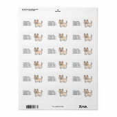 Étiquette Illustration de chien Cairn Terrier crème avec tex (Feuille entière)