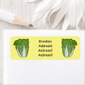 Étiquette Illustration de chou chinois (En situation)