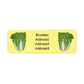 Étiquette Illustration de chou chinois (Devant)