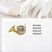 Étiquette Illustration de corne française (En situation)