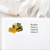 Étiquette Illustration de dessin animé Bulldozer (En situation)