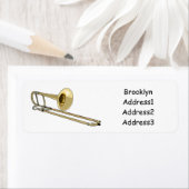 Étiquette Illustration de dessin animé de Trombone (En situation)