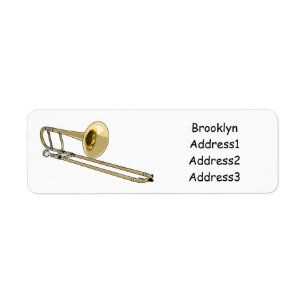 Étiquette Illustration de dessin animé de Trombone