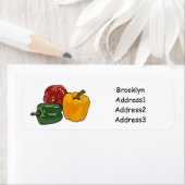 Étiquette Illustration de dessin de Capsicum (En situation)