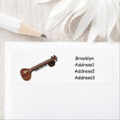 Étiquette Illustration de dessin de Sitar (En situation)