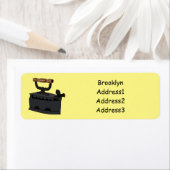 Étiquette Illustration de dessin en fer de Charbon (En situation)