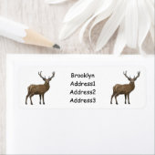 Étiquette Illustration de dessin sur le cerf (En situation)