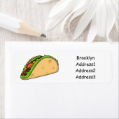 Étiquette Illustration de dessin sur Taco (En situation)