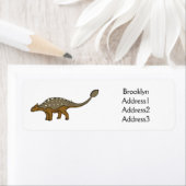 Étiquette Illustration de dinosaure blindé Ankylosaurus (En situation)