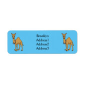 Étiquette Illustration de dromadaire (Devant)