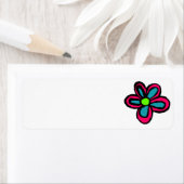 Étiquette illustration de fleur (En situation)
