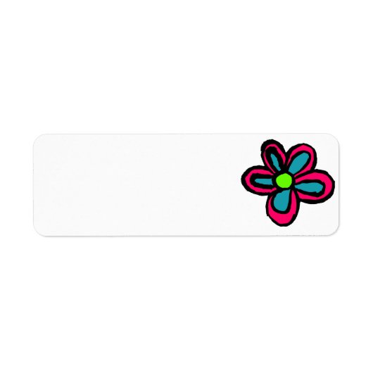 Étiquette illustration de fleur (Devant)