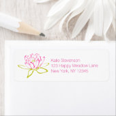 Étiquette Illustration de fleur/nénuphar de Lotus (En situation)