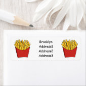 Étiquette Illustration de frites (En situation)