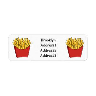 Étiquette Illustration de frites