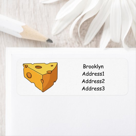 Étiquette Illustration de fromage (En situation)