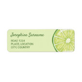 Étiquette Illustration de fruit d'agrumes de citron vert ave (Devant)