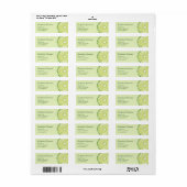 Étiquette Illustration de fruit d'agrumes de citron vert ave (Feuille entière)