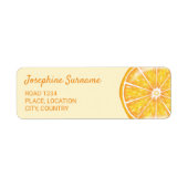 Étiquette Illustration De Fruit D'Agrumes Orange Avec Texte (Devant)