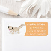 Étiquette Illustration de gecko tan tan mignon (En situation)