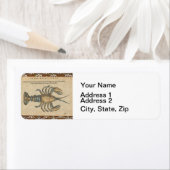 Étiquette Illustration de homard, fruits de mer du Maine (En situation)