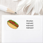 Étiquette Illustration de Hot dog (En situation)
