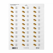 Étiquette Illustration de Hot dog (Feuille entière)