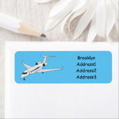 Étiquette Illustration de jet privé (En situation)