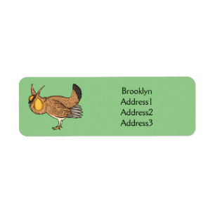 Étiquette Illustration de la bande dessinée de poulet de pra