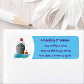 Étiquette Illustration de la caricature de remorqueur de paq (En situation)