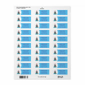 Étiquette Illustration de la caricature de remorqueur de paq (Feuille entière)